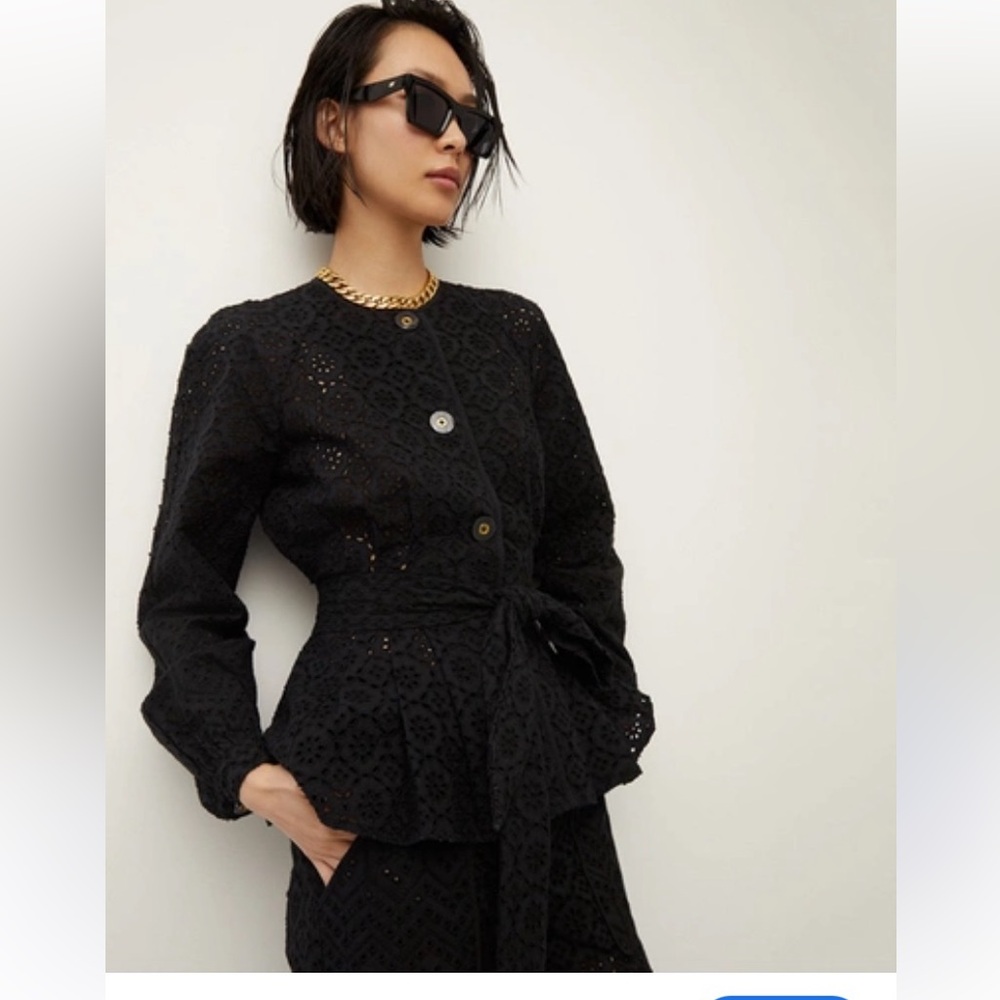 Kapnos Eyelet Jacket In Black